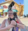 Monkeys just off of the pier!