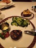 Filet, dressed potato and broccoli