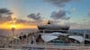Sunset from the bimini bar - overlooking pool deck