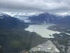 Helicopter view of Mendenhall Glacier