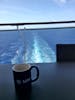 Breakfast on the back of ship view
