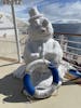 Snowman visiting us on the deck following an overnight snowfall