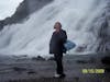 The waterfall at Mendenhall Glacier