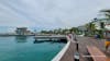 View of the ships from the new port area in Nassau