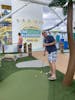 having fun at mini golf!