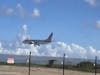 we watched planes landing (pretty close) from Surfside Beach in Aruba