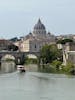 St. Peter’s Basilica at the Aelian Bridge and the Tiber River