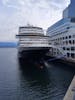 The ship in front of the Canada Place port in Vancouver, BC. 