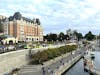 The Empress Hotel and waterfront in downtown Victoria