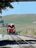 Shuttling the the engine in Seddon. Note the small vinyard in background 