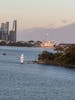 Arrival view into Sydney Harbour 