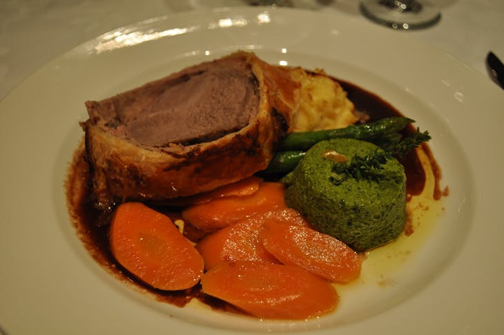 Beef Wellington in main dining room on Royal Princess - Royal Princess