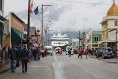 Skagway with ship in the background