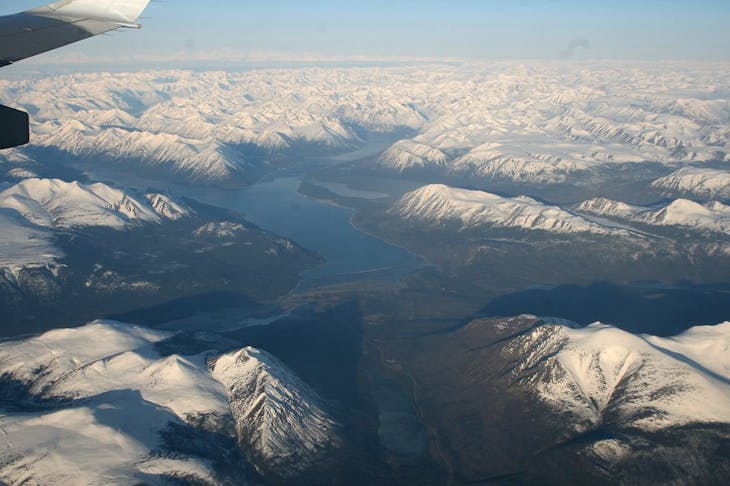 Flying out of Whitehorse, Yukon - Celebrity Infinity