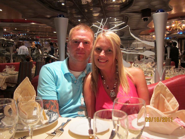Danielle and I at dinner - Carnival Liberty
