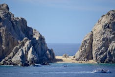 Beach between the rock formations of Cabo San Lucas (substitute port)