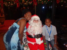 Philipsburg, St. Maarten - Posing with santa....lol