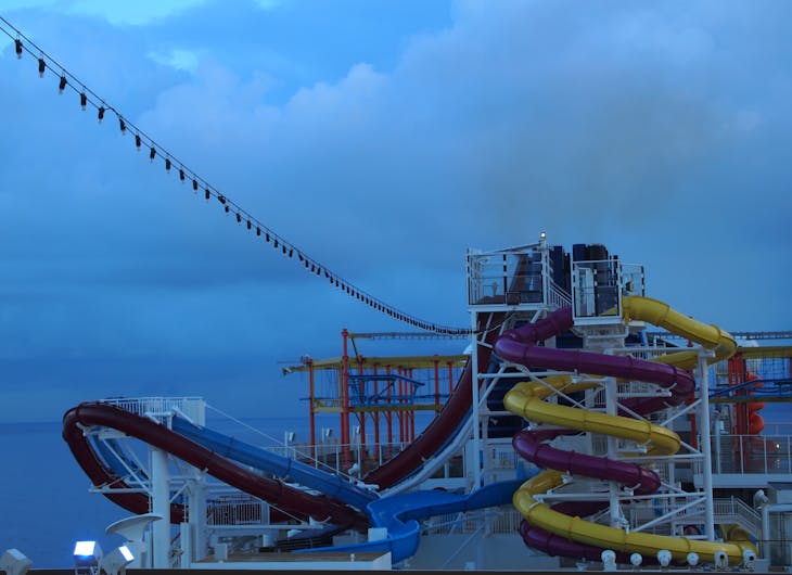 Water slides, early morning, NCL Breakaway - Norwegian Breakaway