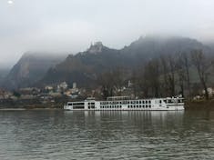 Scenic Cruising on the Danube - passing another Viking Longship docked