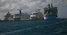 Nassau, Bahamas - The Oasis, the Liberty, the Sunshine & I think a Princess ship