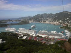 Charlotte Amalie, St. Thomas - View of Cruise Ships from Paradise Point #1