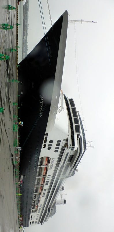 Fukuoka, Japan - Our ship in Fukuoka, Japan Substitute port for Tokyo