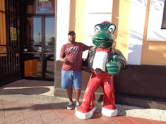 San Juan, Puerto Rico - Chilling with the frog on my birthday 