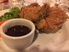 Fried chicken in the main dining room