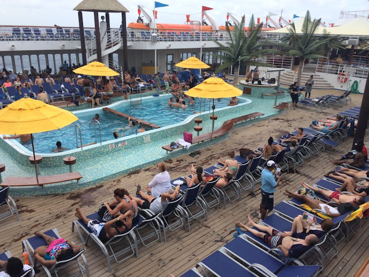 Pool on sea day - Carnival Ecstasy