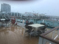 Outside deck - rainy day in Tampa
