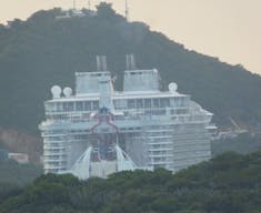 Charlotte Amalie, St. Thomas - One of the large RCL ships. It is so big it has a separate docking area