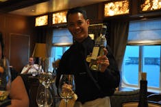 Pouring another glass in Vines on Royal Princess