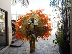 Nassau, Bahamas - A guy dressed in a Junkanoo outfit