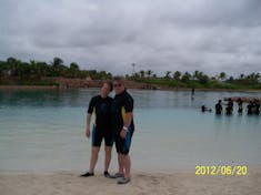 Nassau, Bahamas - All suited up for the sealion swim at Atlantis.