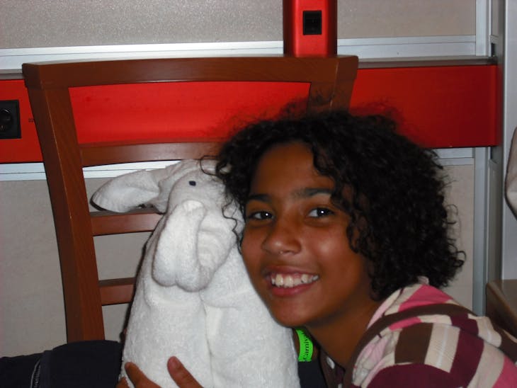 First Towel Animal for Lady Austin.  - Carnival Ecstasy