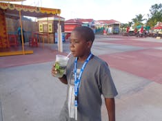 Philipsburg, St. Maarten - He's having a virgin mojito 