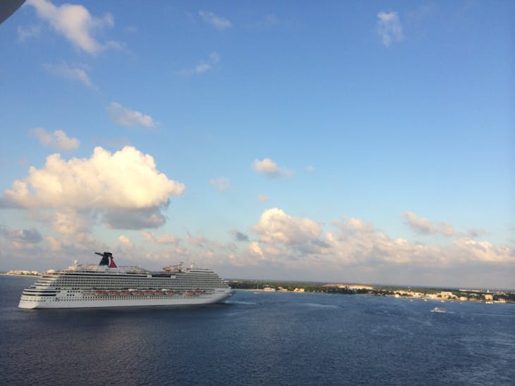 A nearby ship at sea - Carnival Sunshine