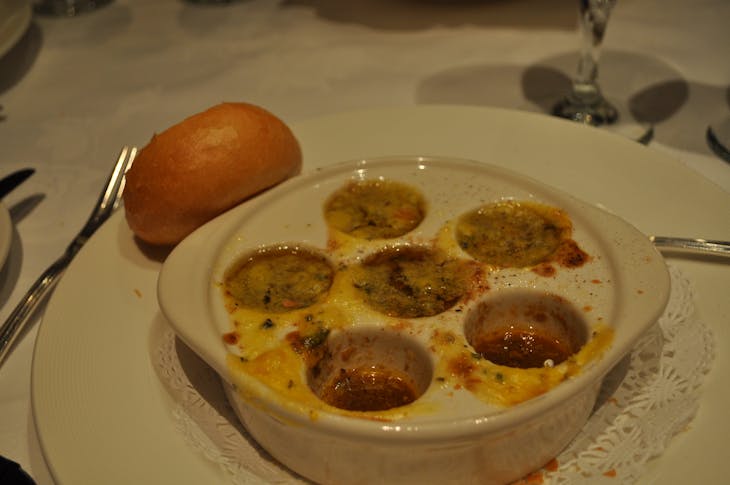 Escargot in main dining room on Royal Princess - Royal Princess