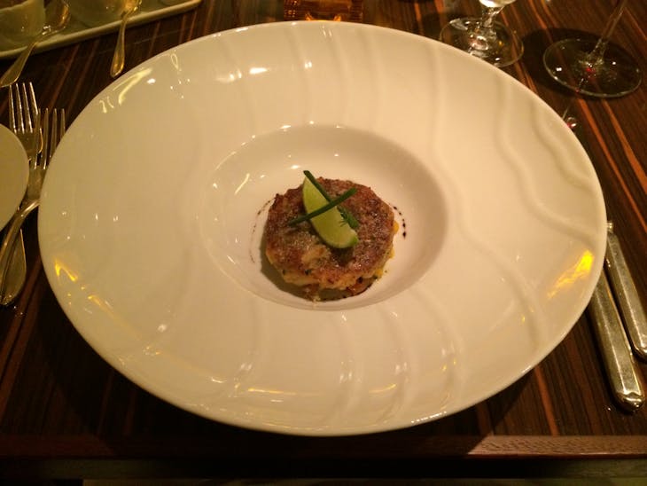 Fahrenheit 555 Steakhouse, crab cake - Carnival Sunshine