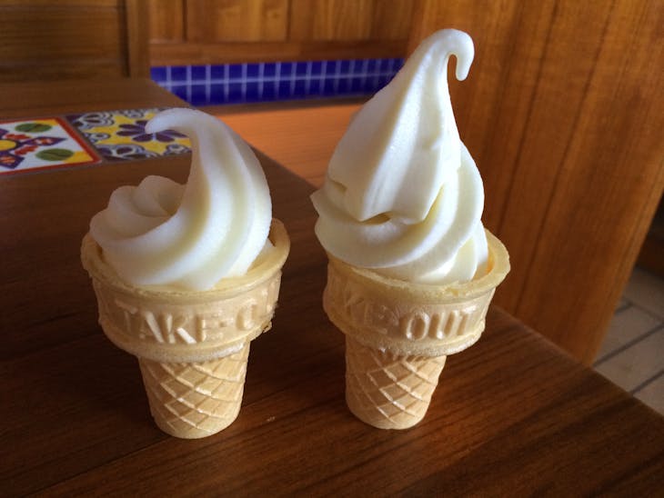 Soft serve frozen yogurt and ice cream on the Lido Deck - Carnival Sunshine