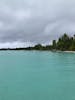 Swimming at a little pit stop in Bora Bora