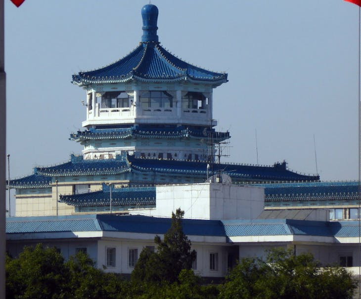 Xingang (Beijing), China - Impressive building just outide of Tian'anment Square