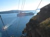 View of Jade from cable car in Santorini