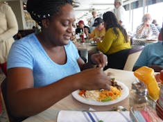 Miami, Florida - First lunch on the ship
