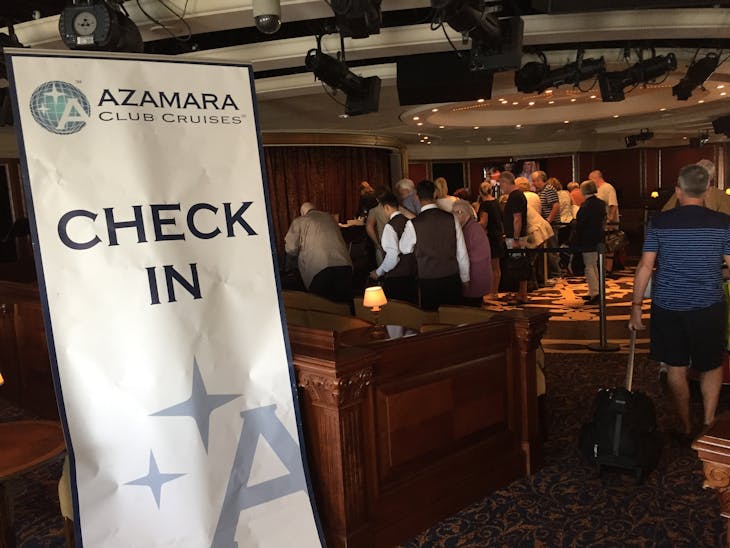 Check-in onboard in Nice - Azamara Quest