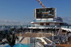 Movie screen on Royal Princess