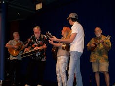 Jamming with Rhonda Vincent & Mo Pitney on the Reflection