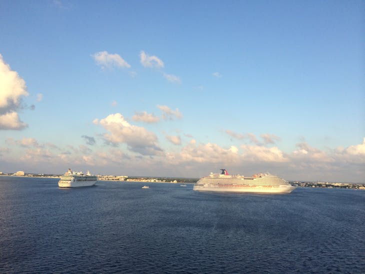 A nearby ship at sea - Carnival Sunshine