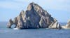 Rock formations approaching Cabo San Lucas. Good view of El Arco.