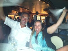 Ed and Nicole at the last dinner on Royal Princess